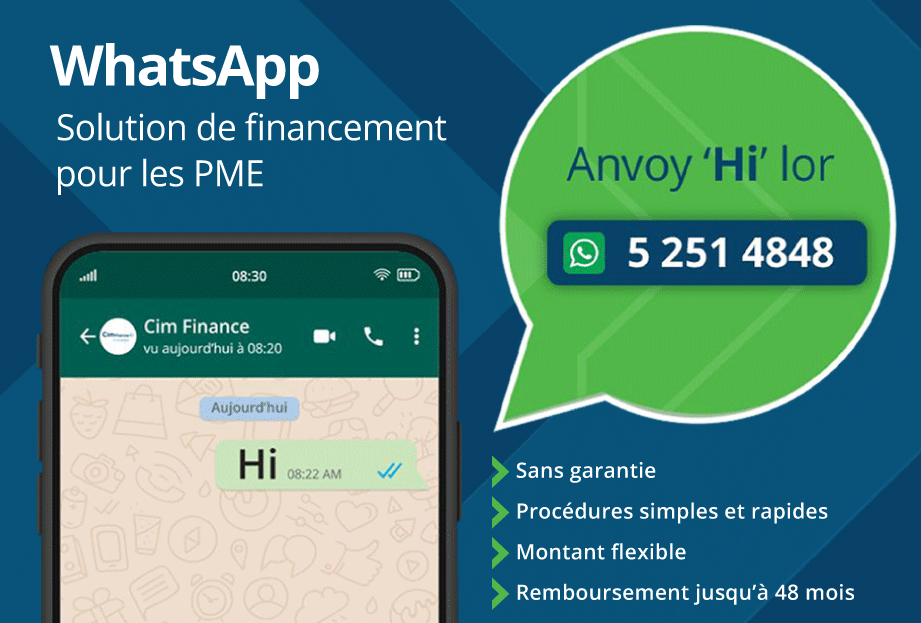 Solution de financement WhatsApp pour les PME